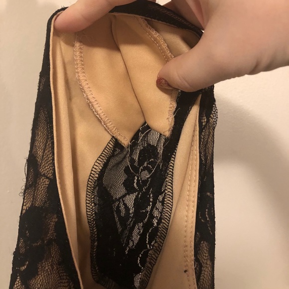 Lace Black One-Sleeve Dress - Picture 6 of 7